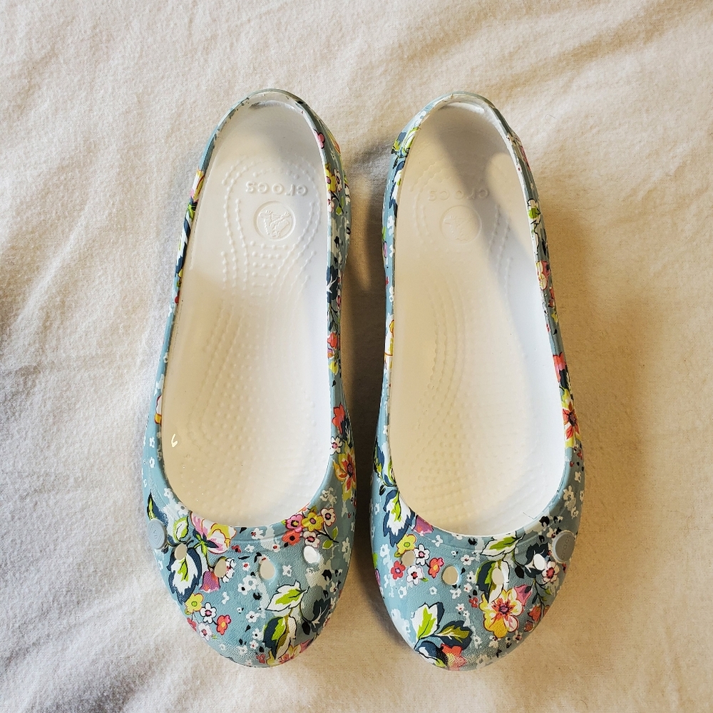 Vera Bradley x Crocs Kadee White Floral Ballet Flats Size 5 - Picture 4 of 16